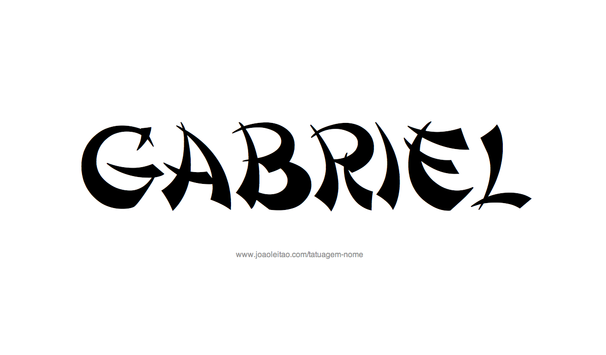 Desenho Tatuagem com o Nome Gabriel