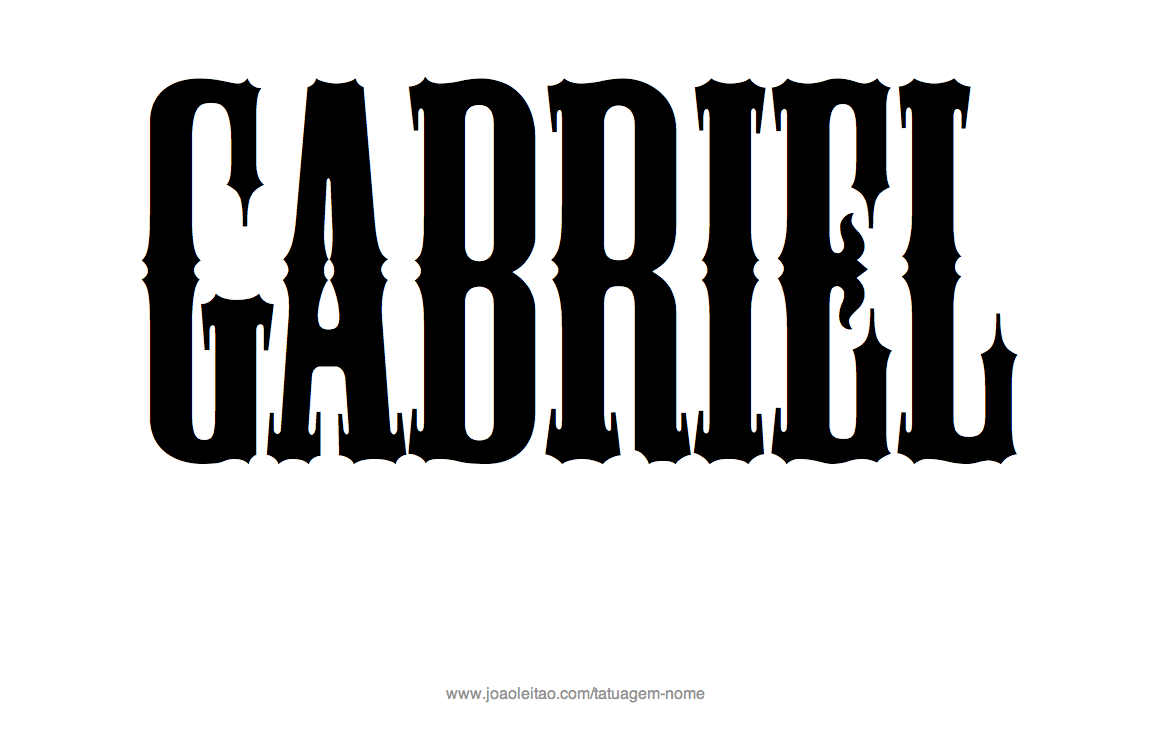 Desenho Tatuagem com o Nome Gabriel