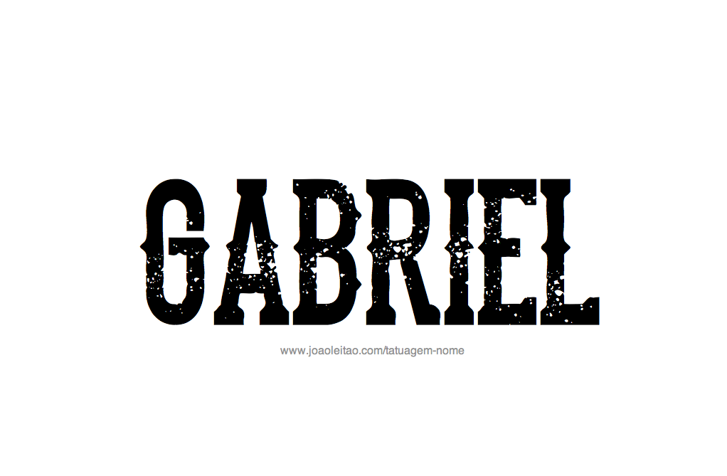 Desenho Tatuagem com o Nome Gabriel