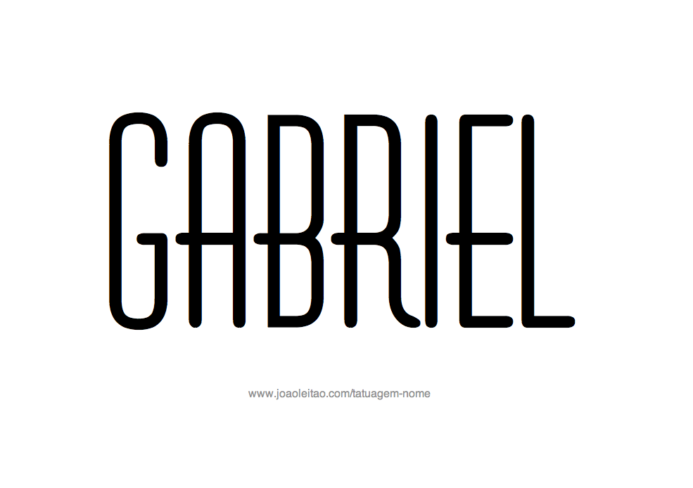 Desenho Tatuagem com o Nome Gabriel