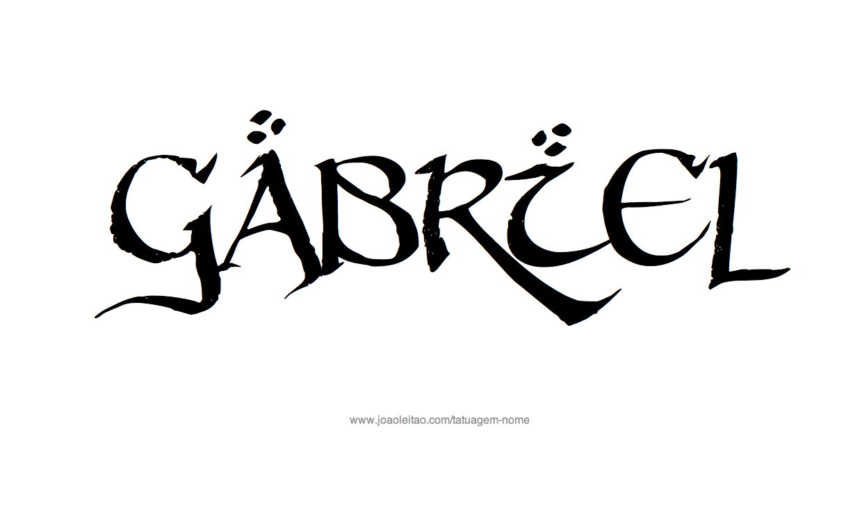 Desenho Tatuagem com o Nome Gabriel