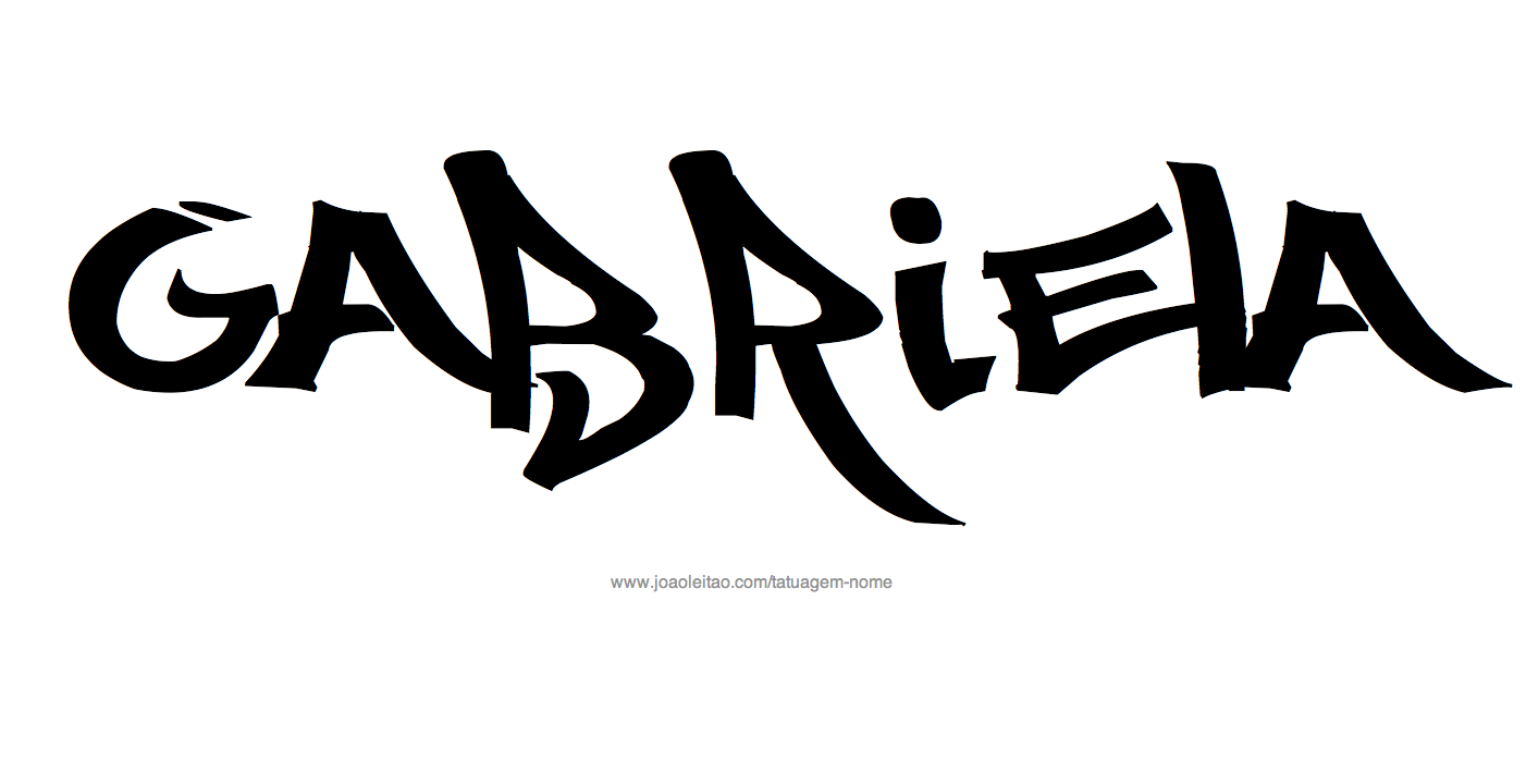 Desenho de Tatuagem com o Nome Gabriela