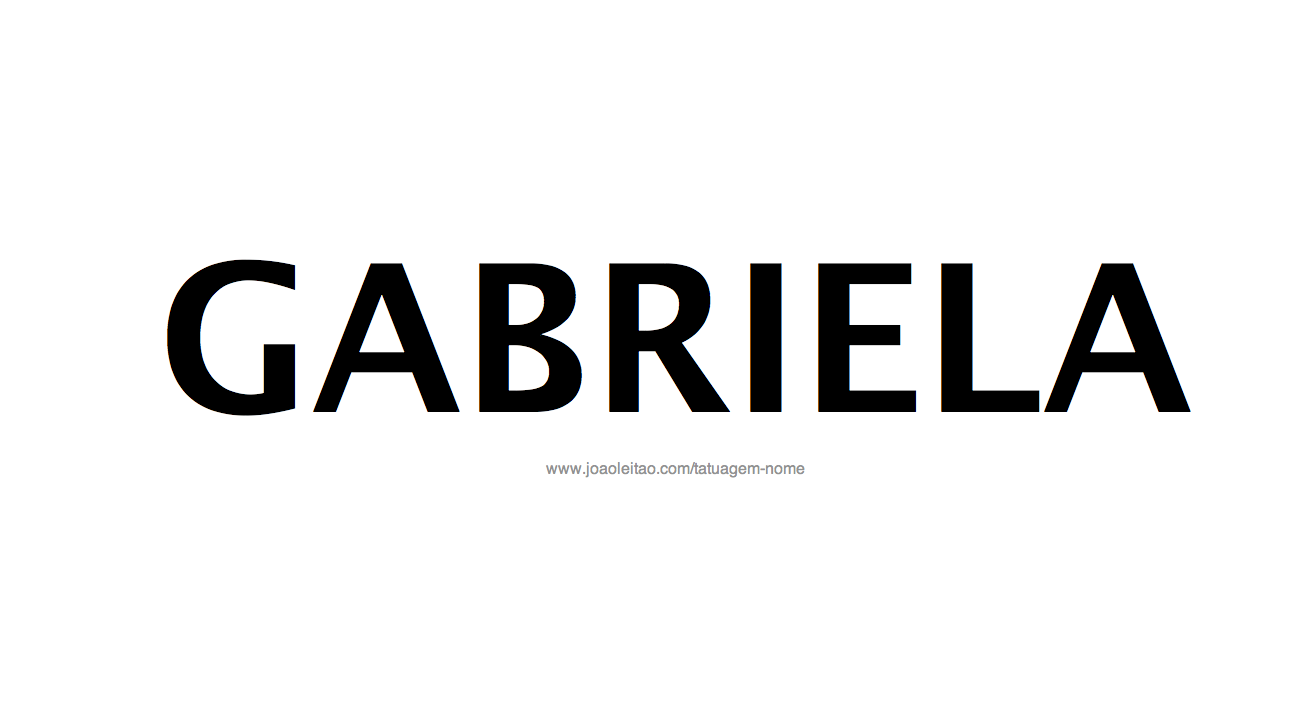 Desenho de Tatuagem com o Nome Gabriela