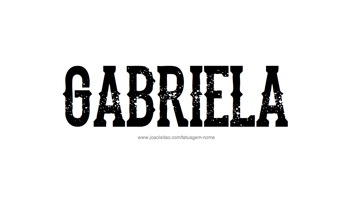 Desenho de Tatuagem com o Nome Gabriela