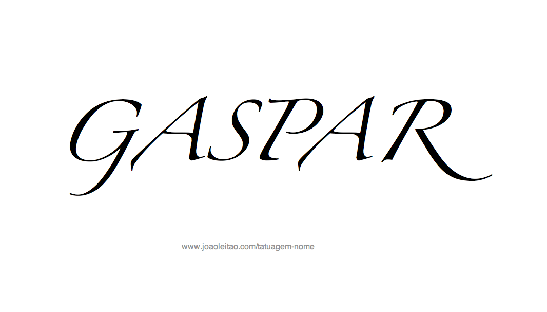 Desenho de Tatuagem com o Nome Gaspar