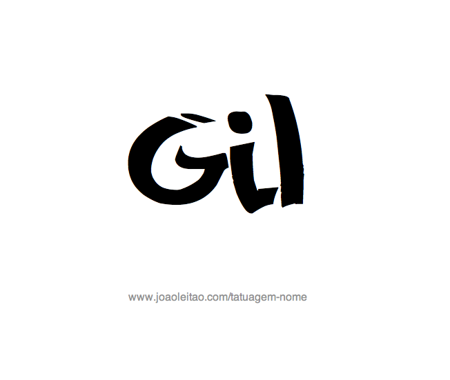 Desenho de Tatuagem com o Nome Gil