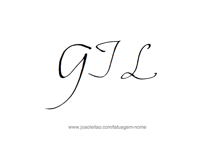 Desenho de Tatuagem com o Nome Gil