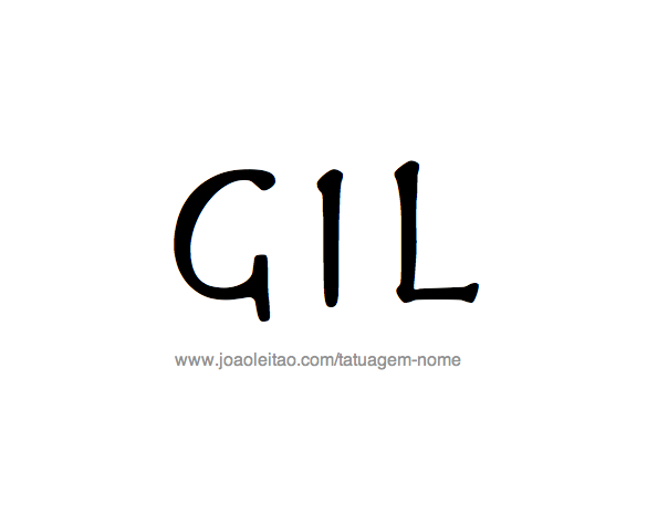 Desenho de Tatuagem com o Nome Gil