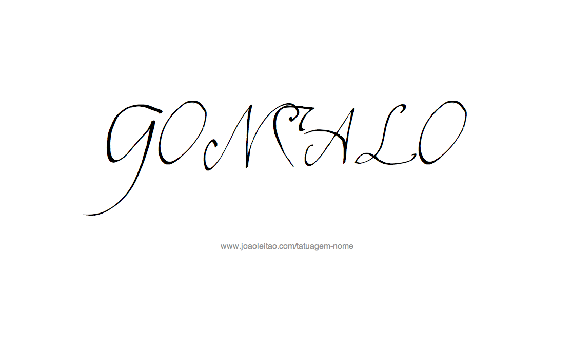 Desenho Tatuagem com o Nome Goncalo