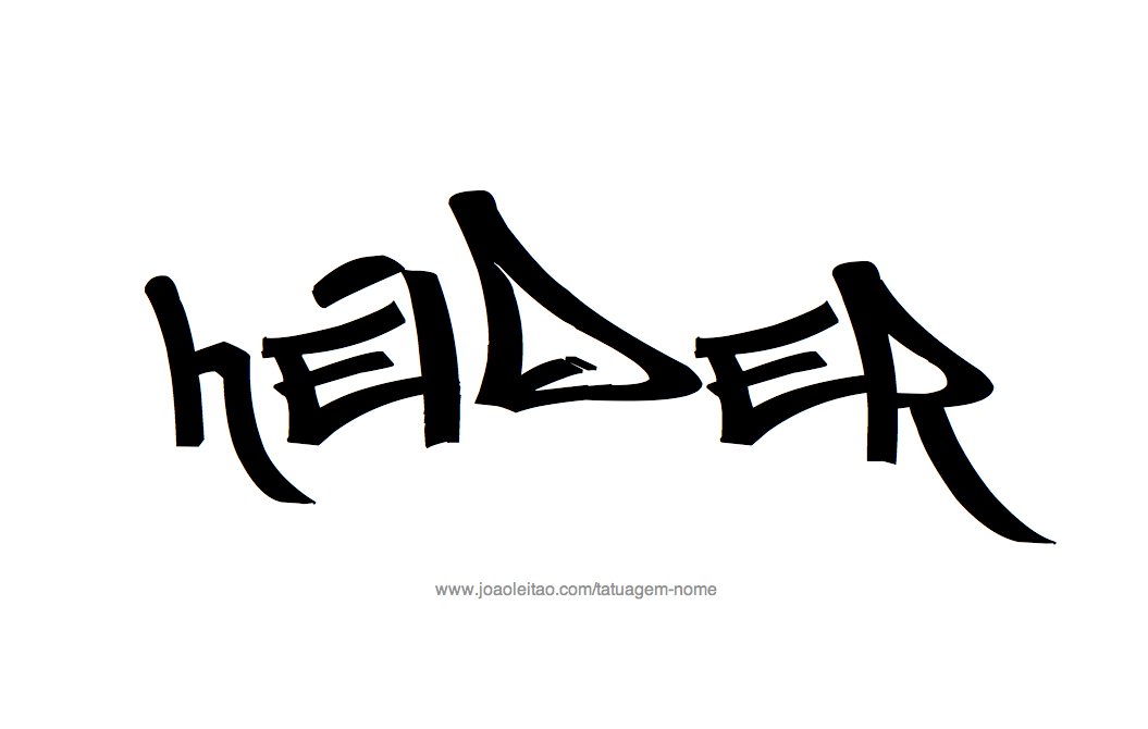 Desenho de Tatuagem com o Nome Hélder