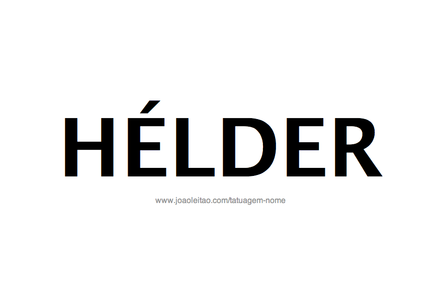 Desenho de Tatuagem com o Nome Hélder