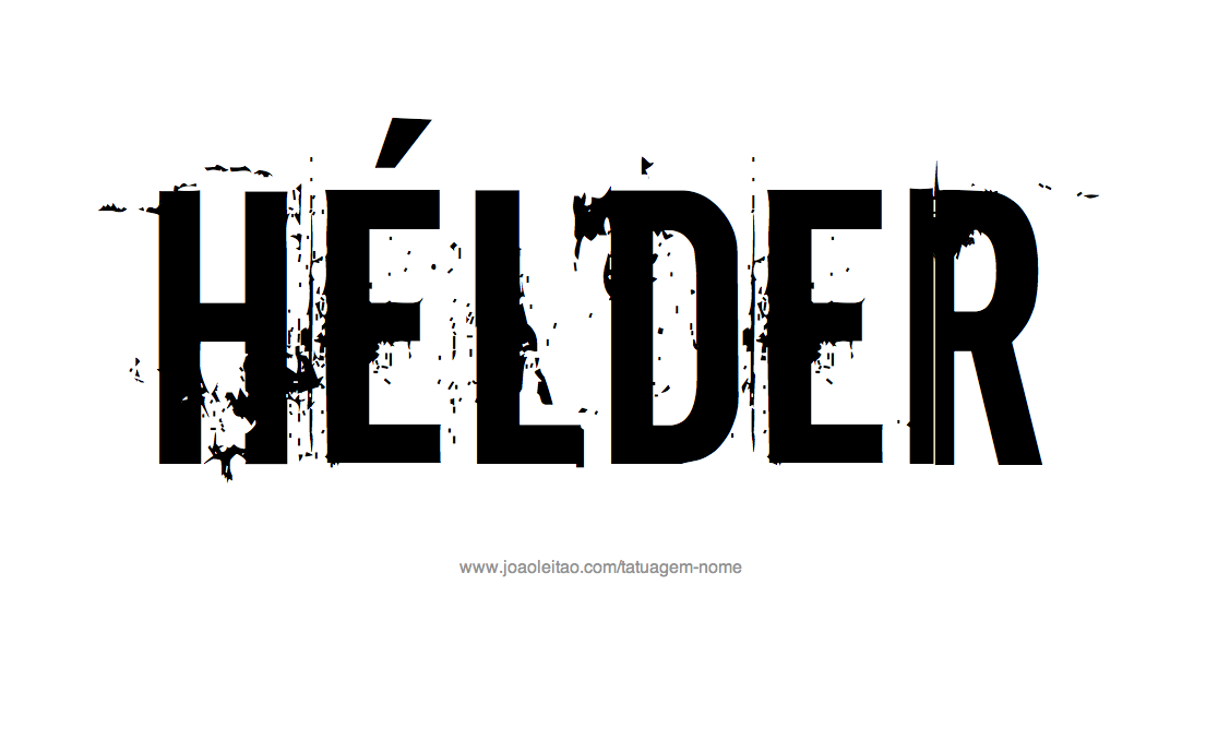 Desenho de Tatuagem com o Nome Hélder