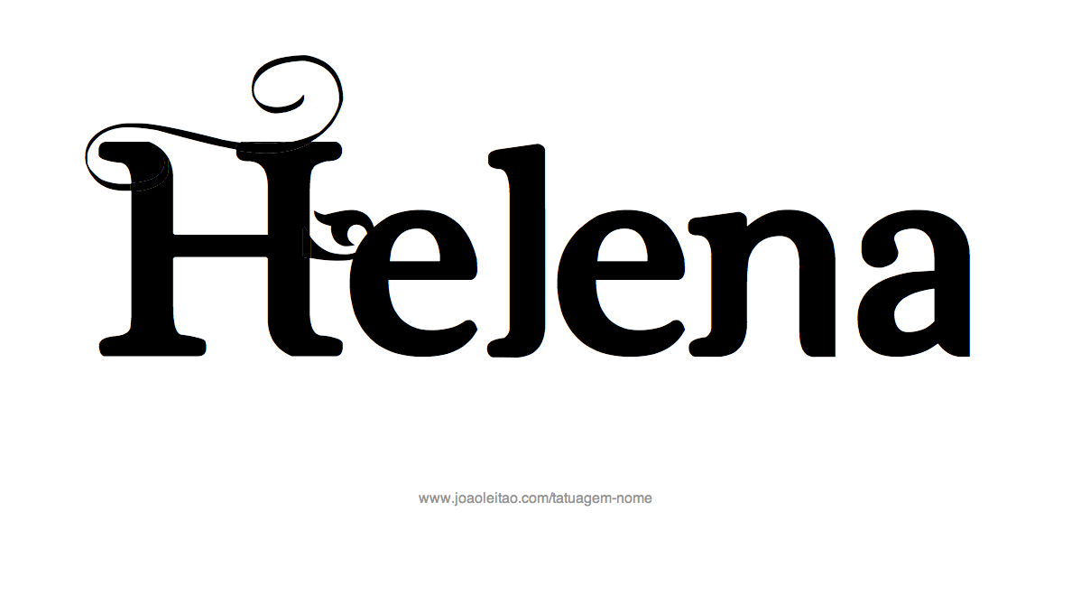 Desenho de Tatuagem com o Nome Helena