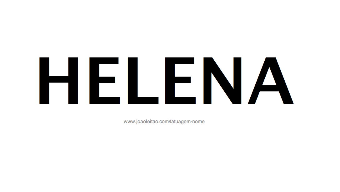 Desenho de Tatuagem com o Nome Helena