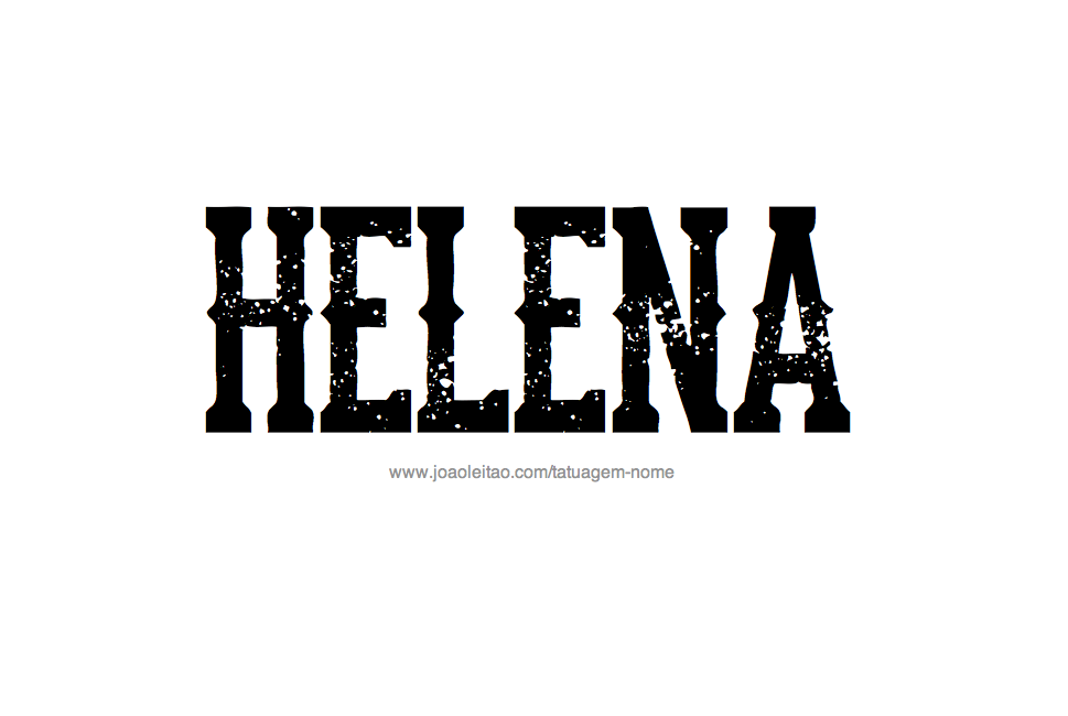 Desenho de Tatuagem com o Nome Helena