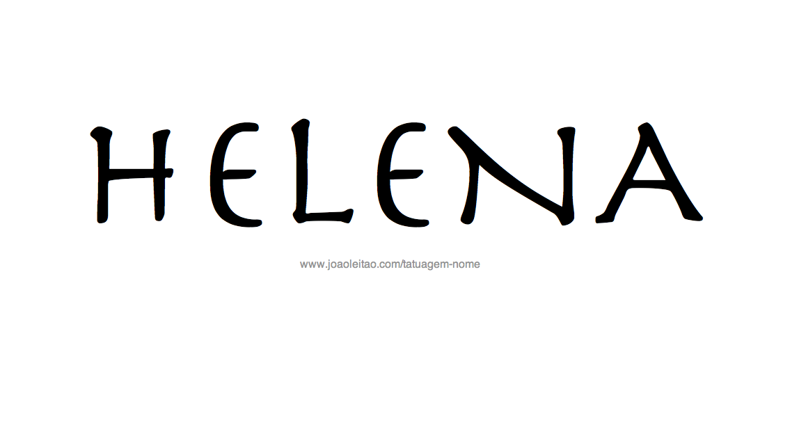 Desenho de Tatuagem com o Nome Helena