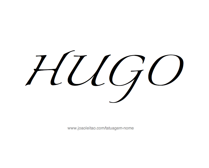 Desenho de Tatuagem com o Nome Hugo