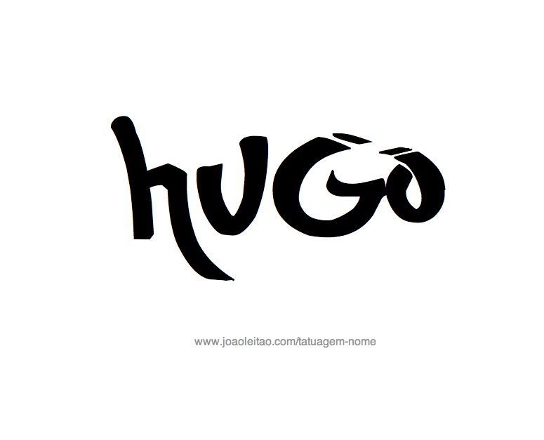 Desenho de Tatuagem com o Nome Hugo