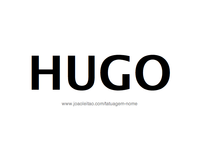 Desenho de Tatuagem com o Nome Hugo