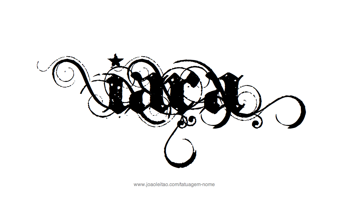 Desenho de Tatuagem com o Nome Iara