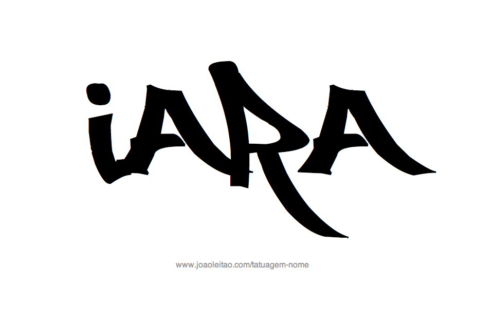 Desenho de Tatuagem com o Nome Iara