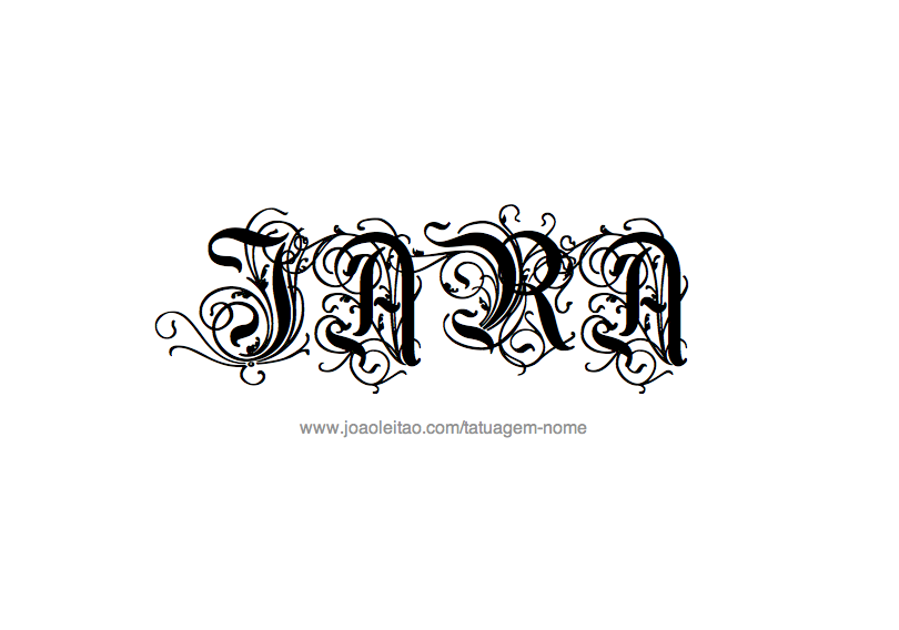 Desenho de Tatuagem com o Nome Iara