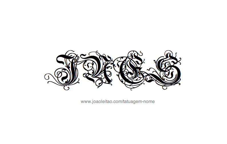 Desenho de Tatuagem com o Nome Ines
