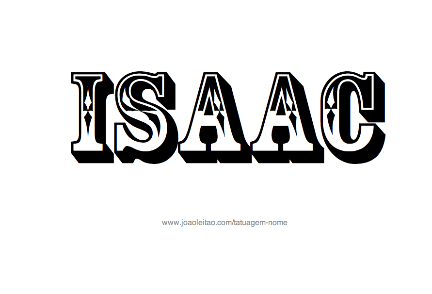 Nome Isaac Em Ponto Cruz Desenhos de Ta
tuagem com o Nome Isaac