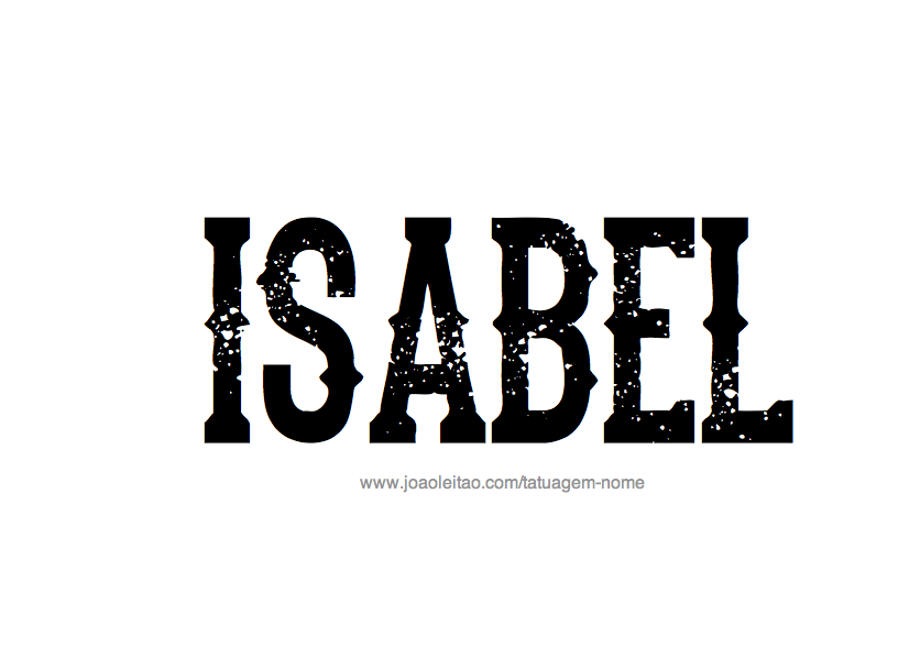 Desenho de Tatuagem com o Nome Isabel