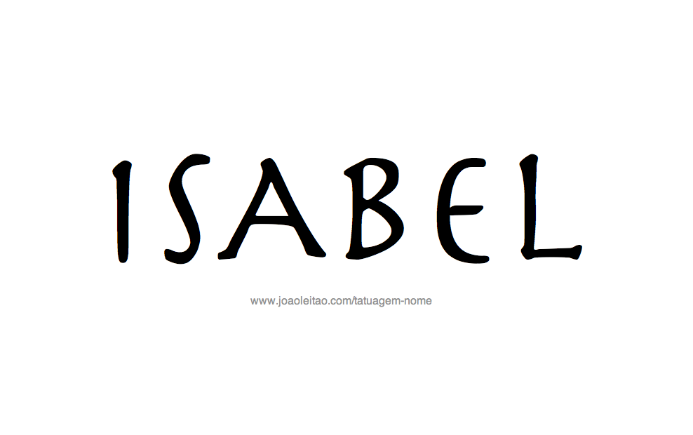 Desenho de Tatuagem com o Nome Isabel