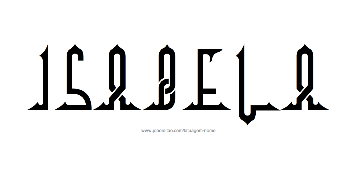 Desenho de Tatuagem com o Nome Isabela