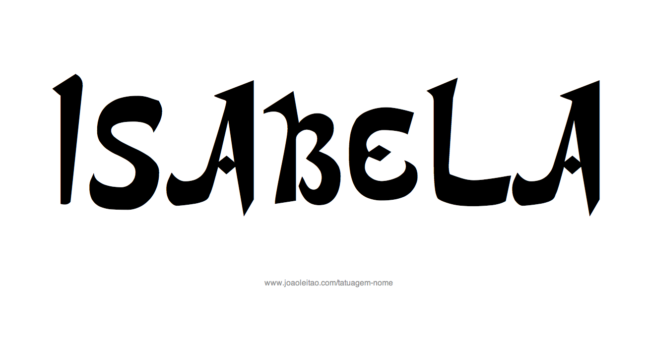 Desenho de Tatuagem com o Nome Isabela