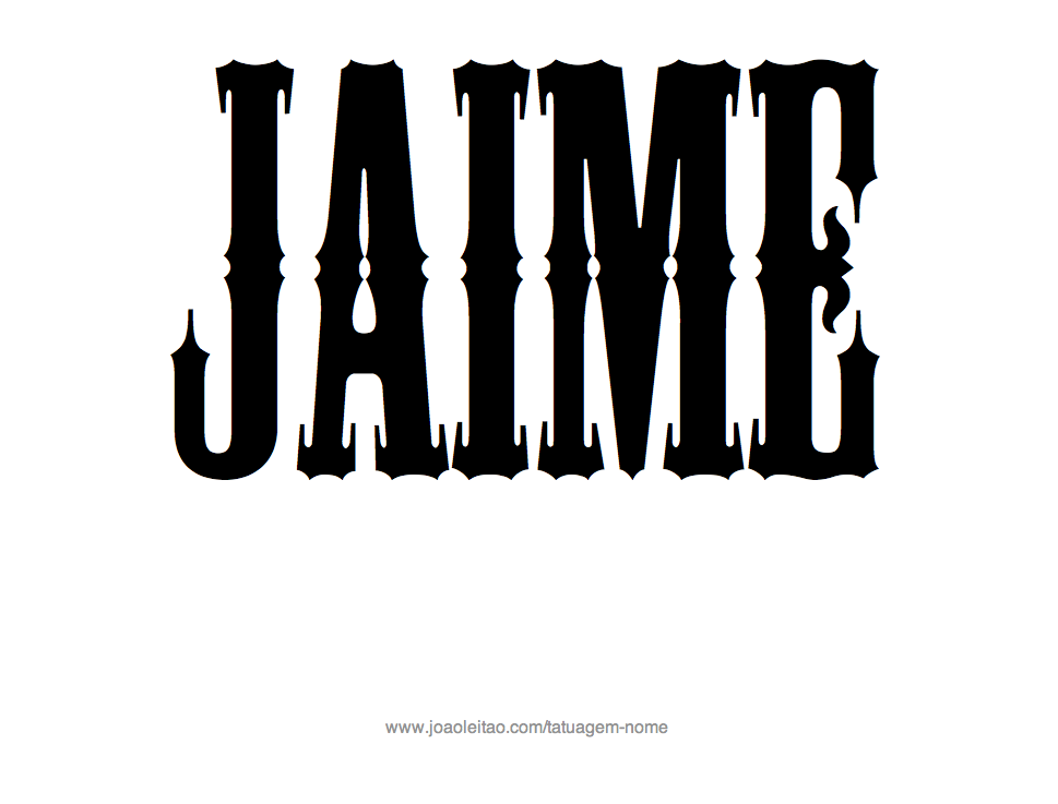 Desenho de Tatuagem com o Nome Jaime
