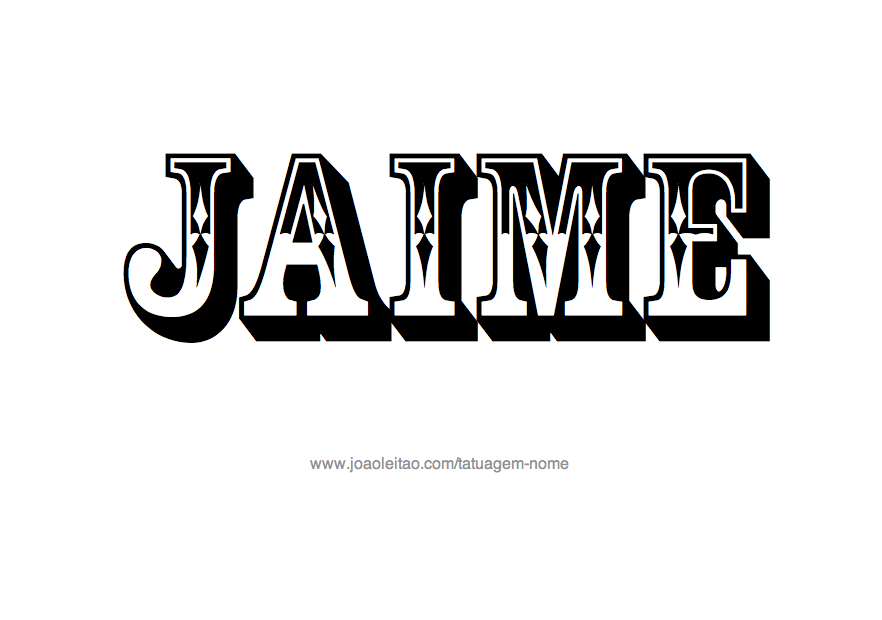 Desenho de Tatuagem com o Nome Jaime