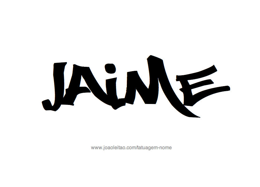 Desenho de Tatuagem com o Nome Jaime