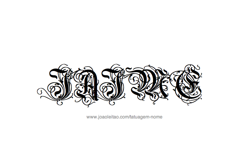 Desenho de Tatuagem com o Nome Jaime