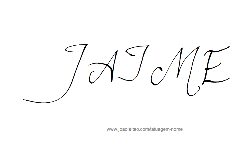 Desenho de Tatuagem com o Nome Jaime