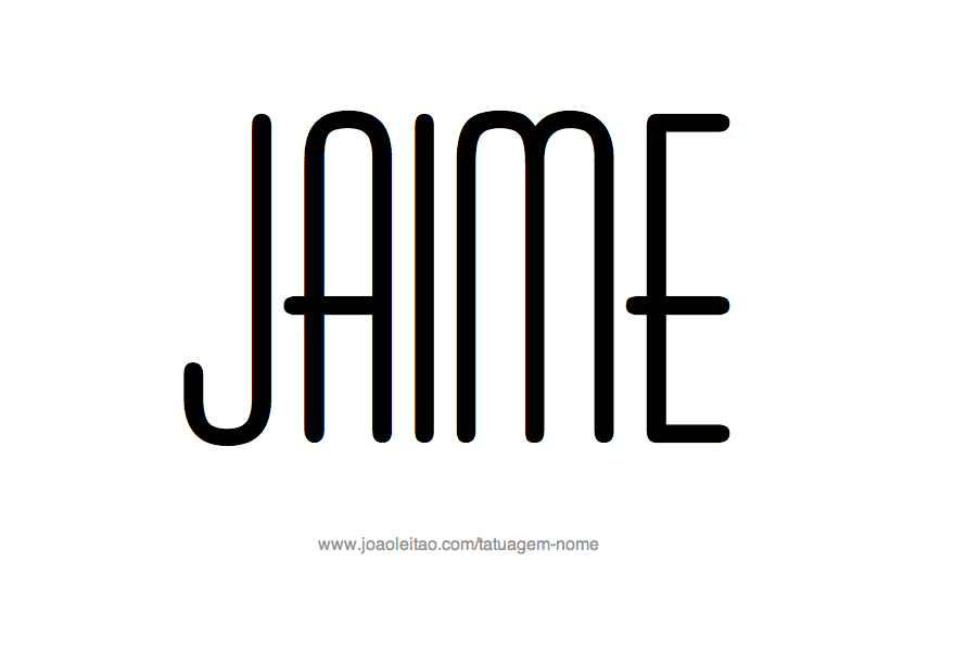 Desenho de Tatuagem com o Nome Jaime