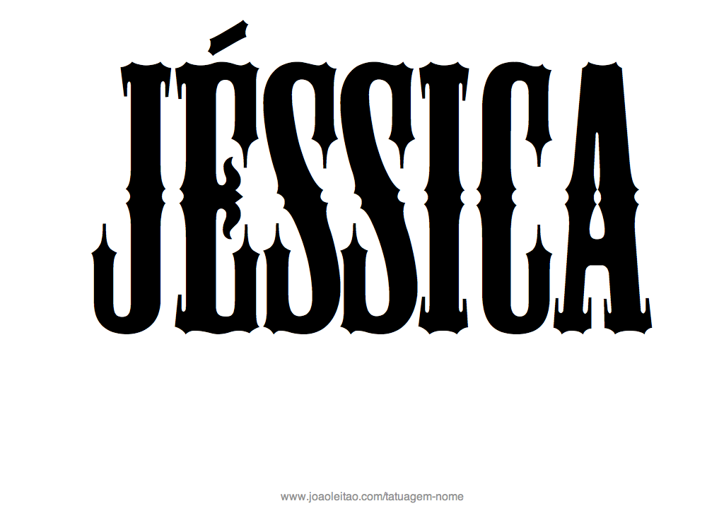 Desenho de Tatuagem com o Nome Jessica