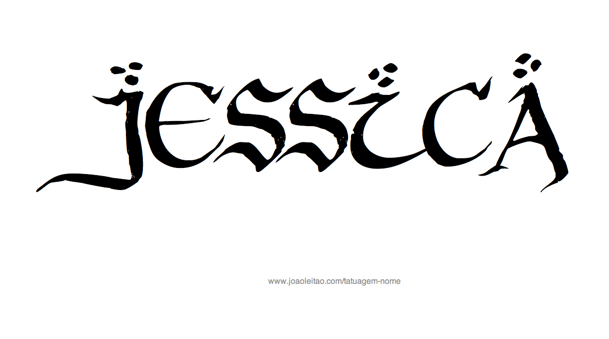 Desenho de Tatuagem com o Nome Jessica