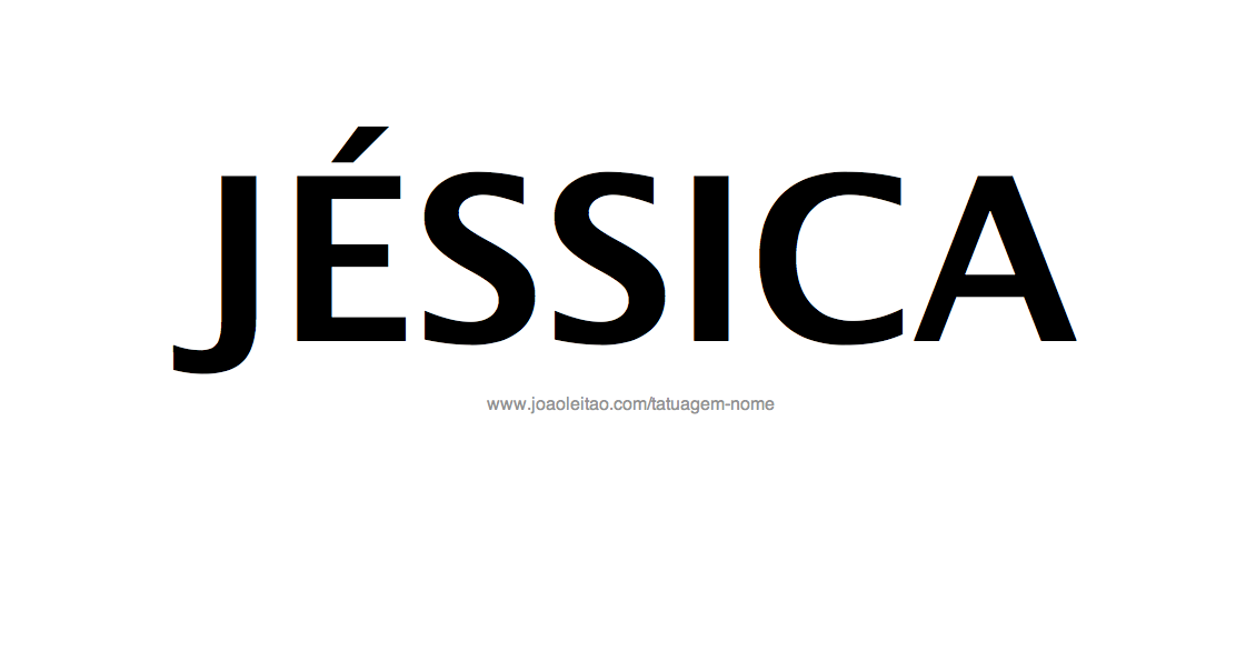 Desenho de Tatuagem com o Nome Jessica