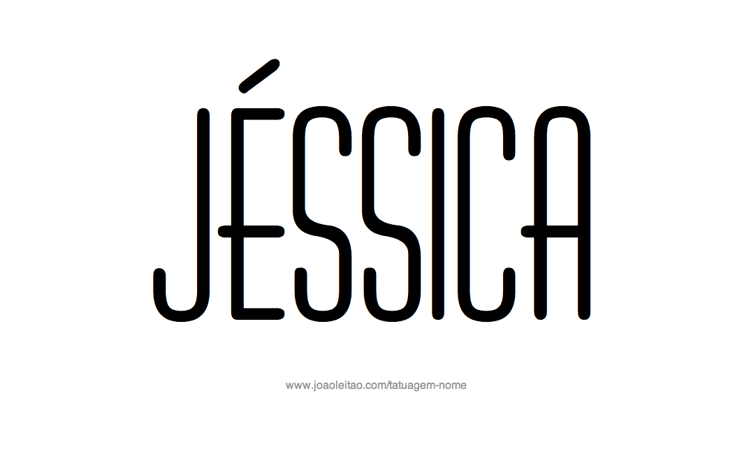 Desenho de Tatuagem com o Nome Jessica