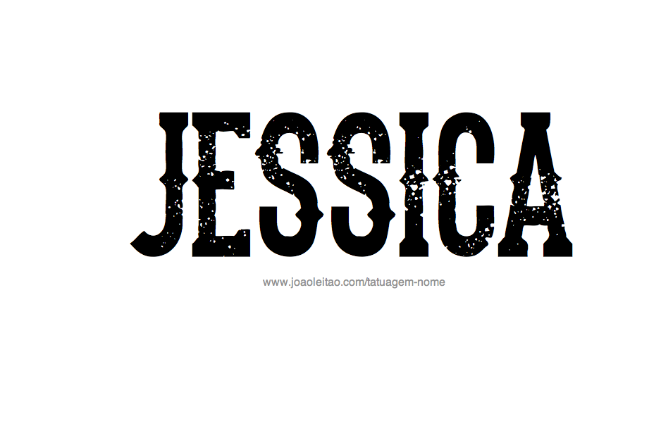 Desenho de Tatuagem com o Nome Jessica
