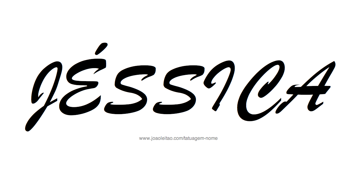 Desenho de Tatuagem com o Nome Jessica