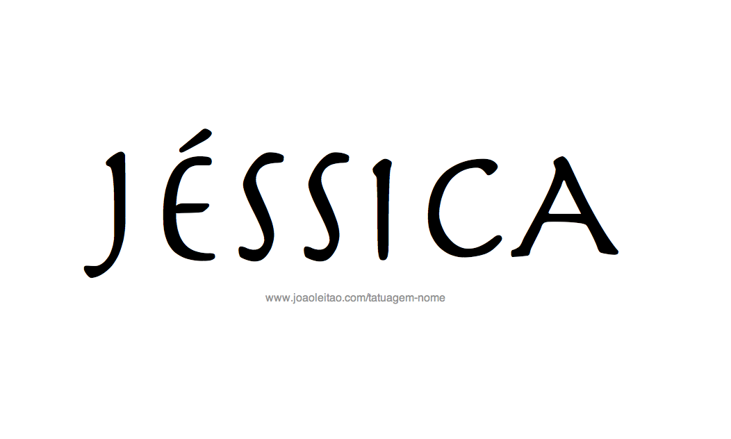 Desenho de Tatuagem com o Nome Jessica