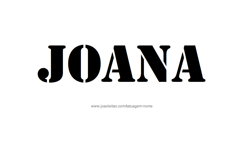 Desenho de Tatuagem com o Nome Joana