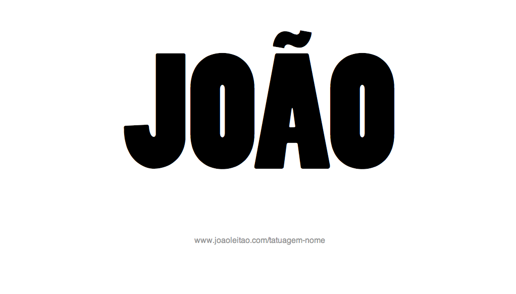 Desenho Tatuagem com o Nome João