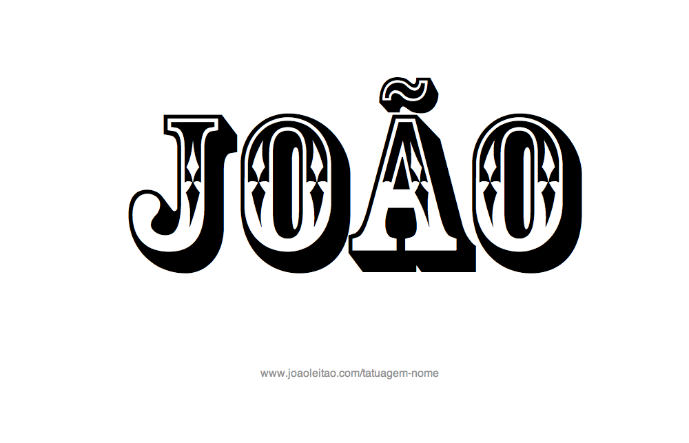 Desenho Tatuagem com o Nome João
