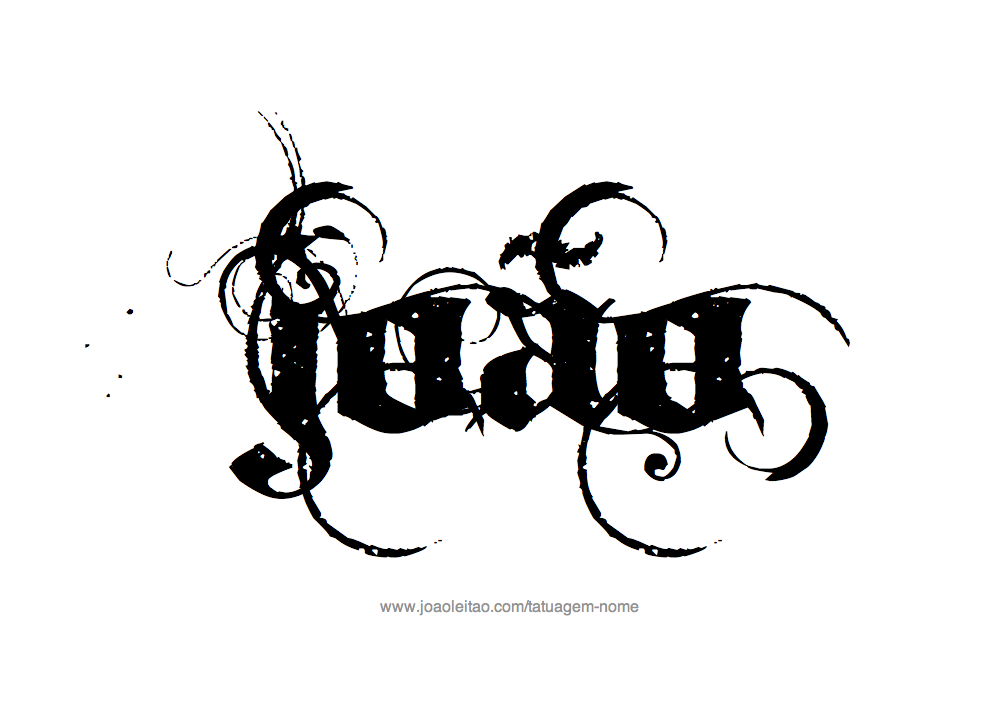 Desenho Tatuagem com o Nome João