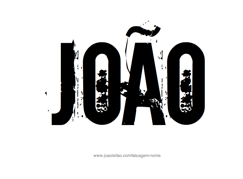 Desenho Tatuagem com o Nome João